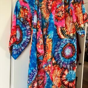 Colorful Tie-Dye Kimono